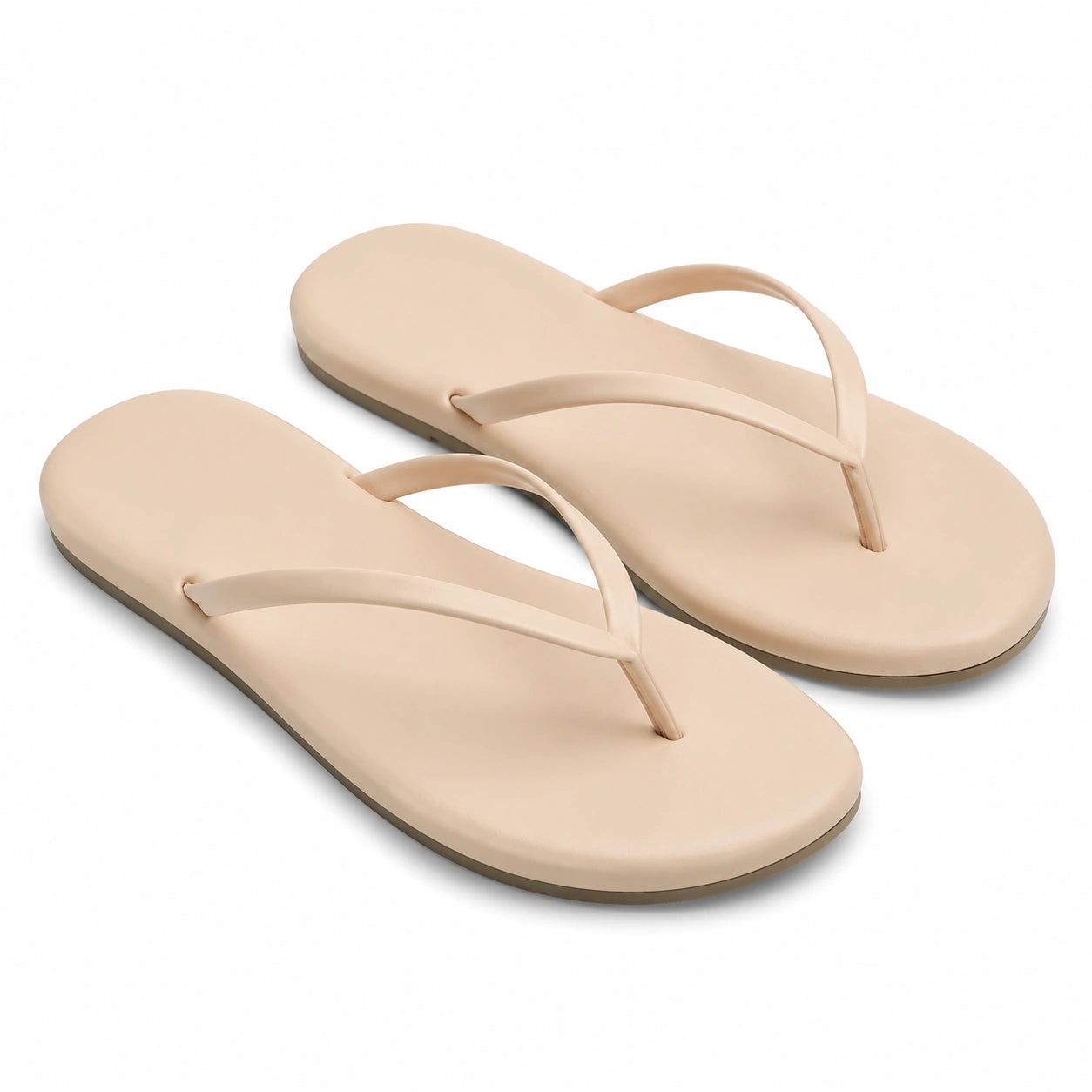 Infradito 40/41 beige in materiale sintetico con suola piatta per uso estivo