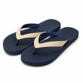 Infradito 42/43 in materiale sintetico blu navy e beige - suola testurizzata per tempo libero