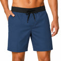 Costume da bagno uomo XL blu navy e nero con coulisse e tasche laterali