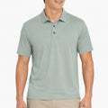 Polo uomo L verde salvia in tessuto a maniche corte stile casual